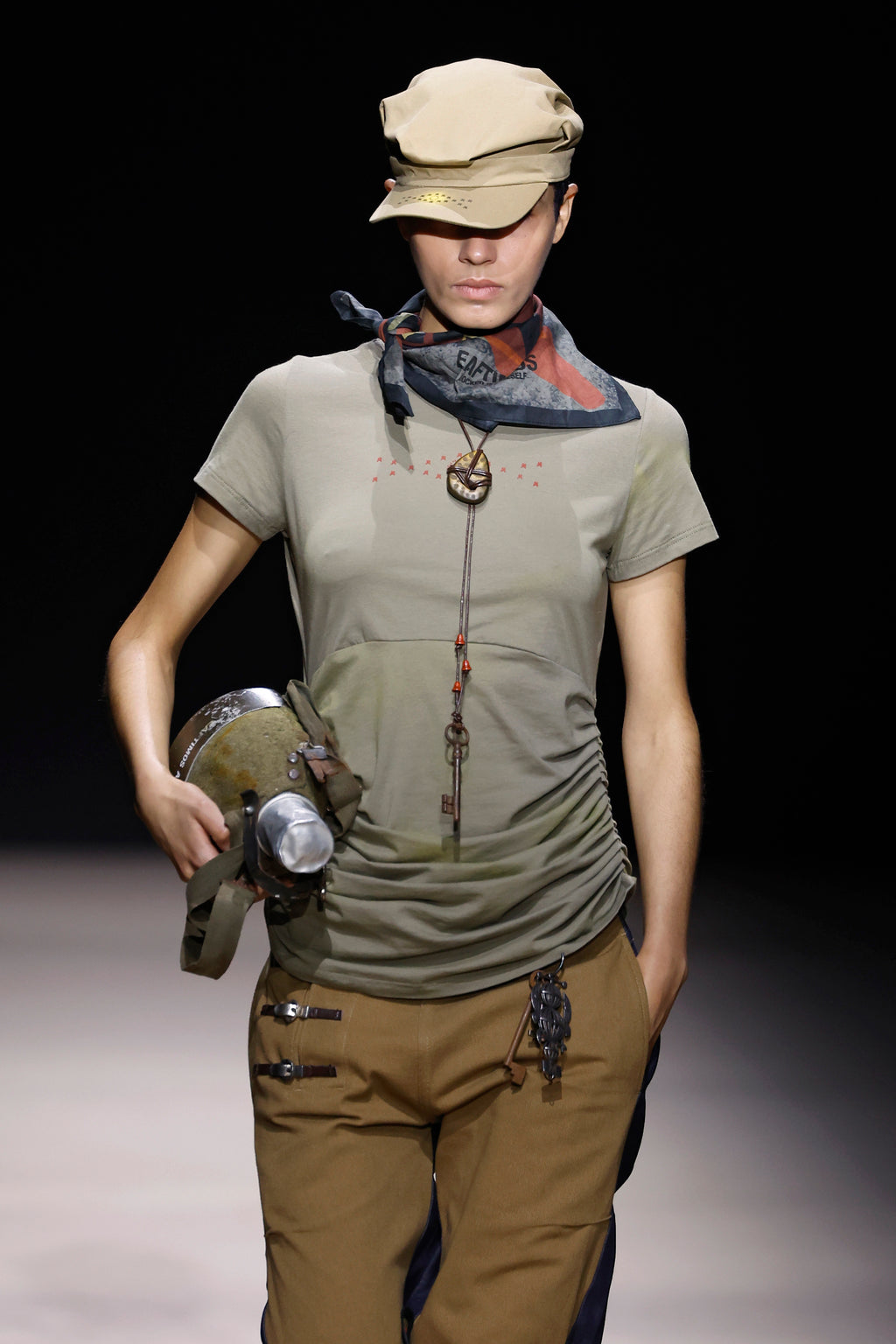 DRAPED PEASANT T-SHIRT - RUNWAY PIECE