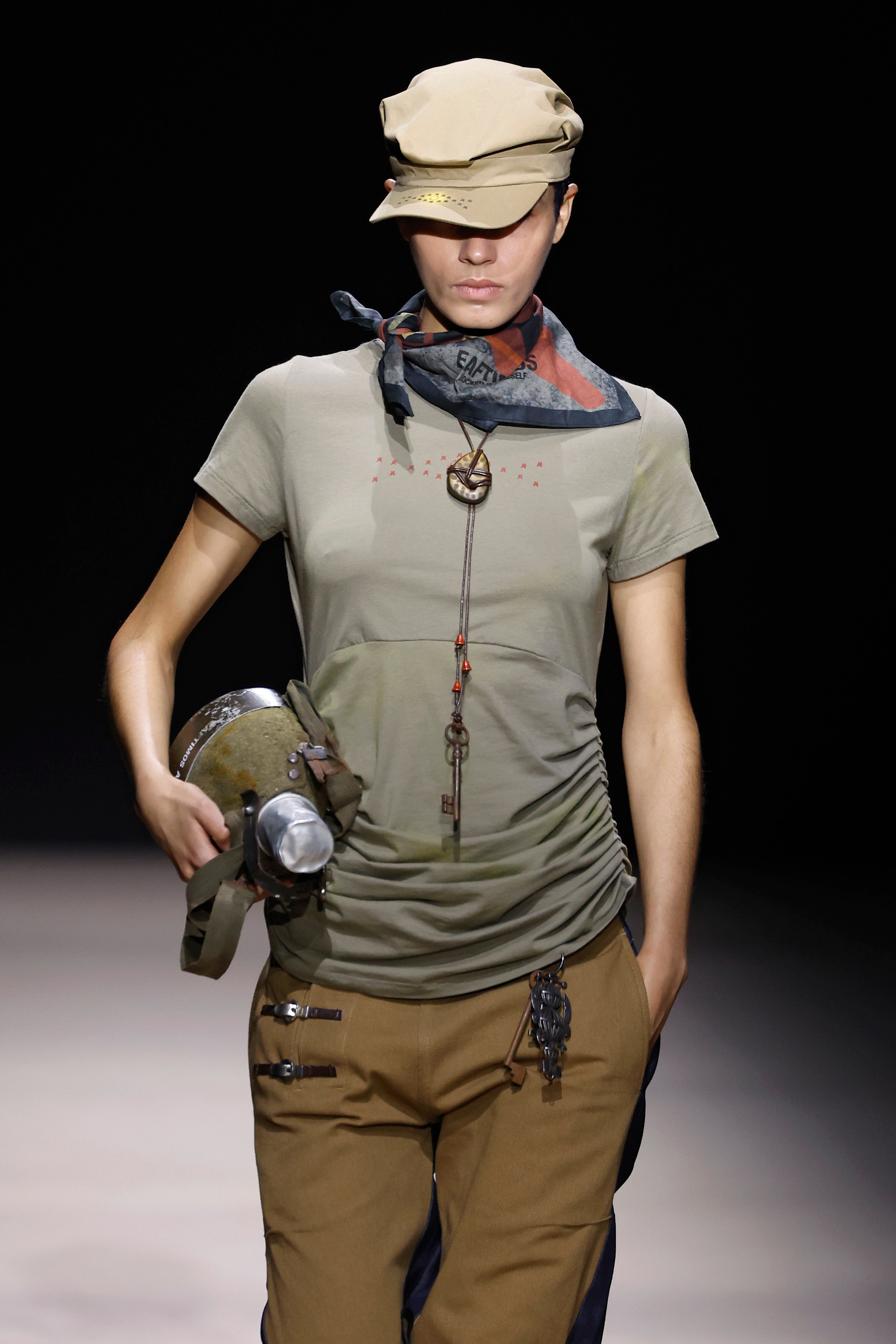 DRAPED PEASANT T-SHIRT - RUNWAY PIECE