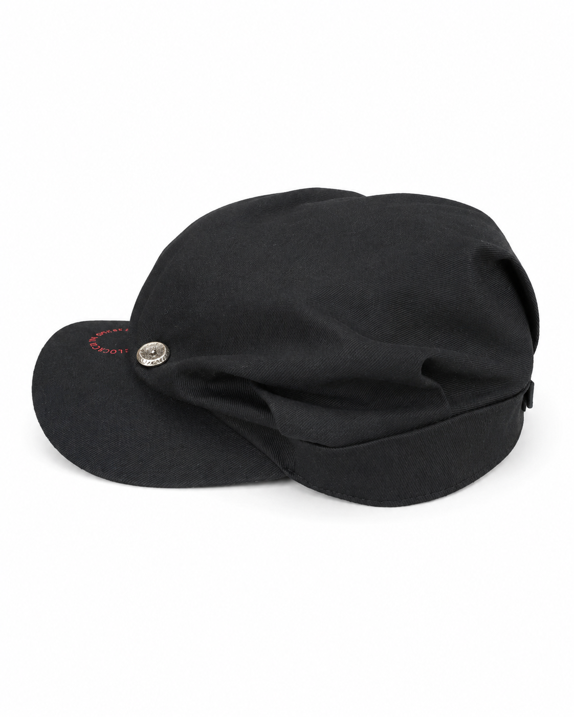BLACK PEASANT CAP - RUNWAY PIECE AW26
