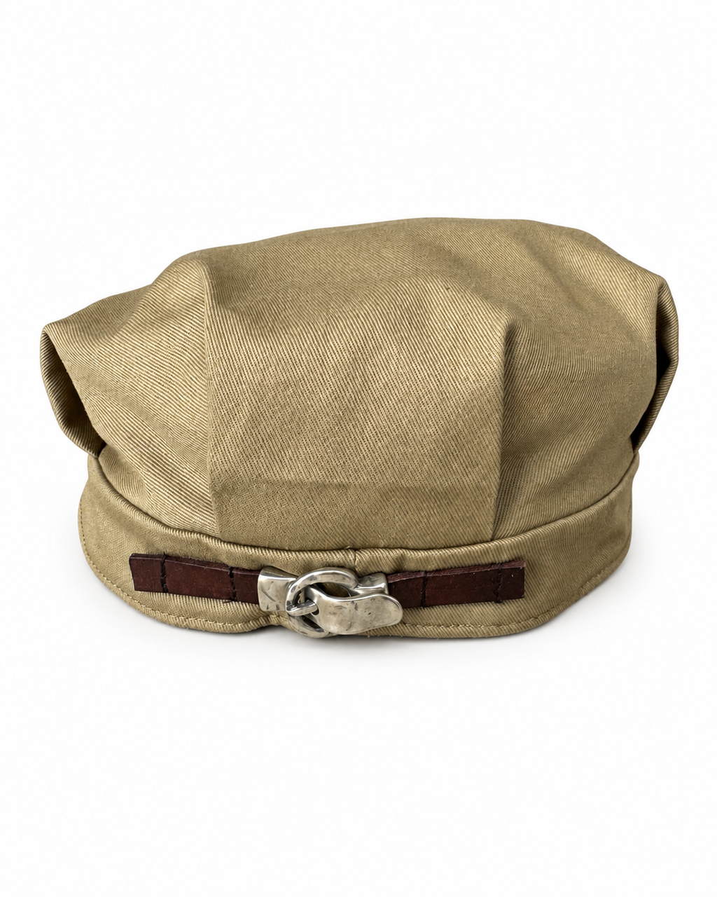 KHAKI PEASANT CAP - RUNWAY PIECE AW26