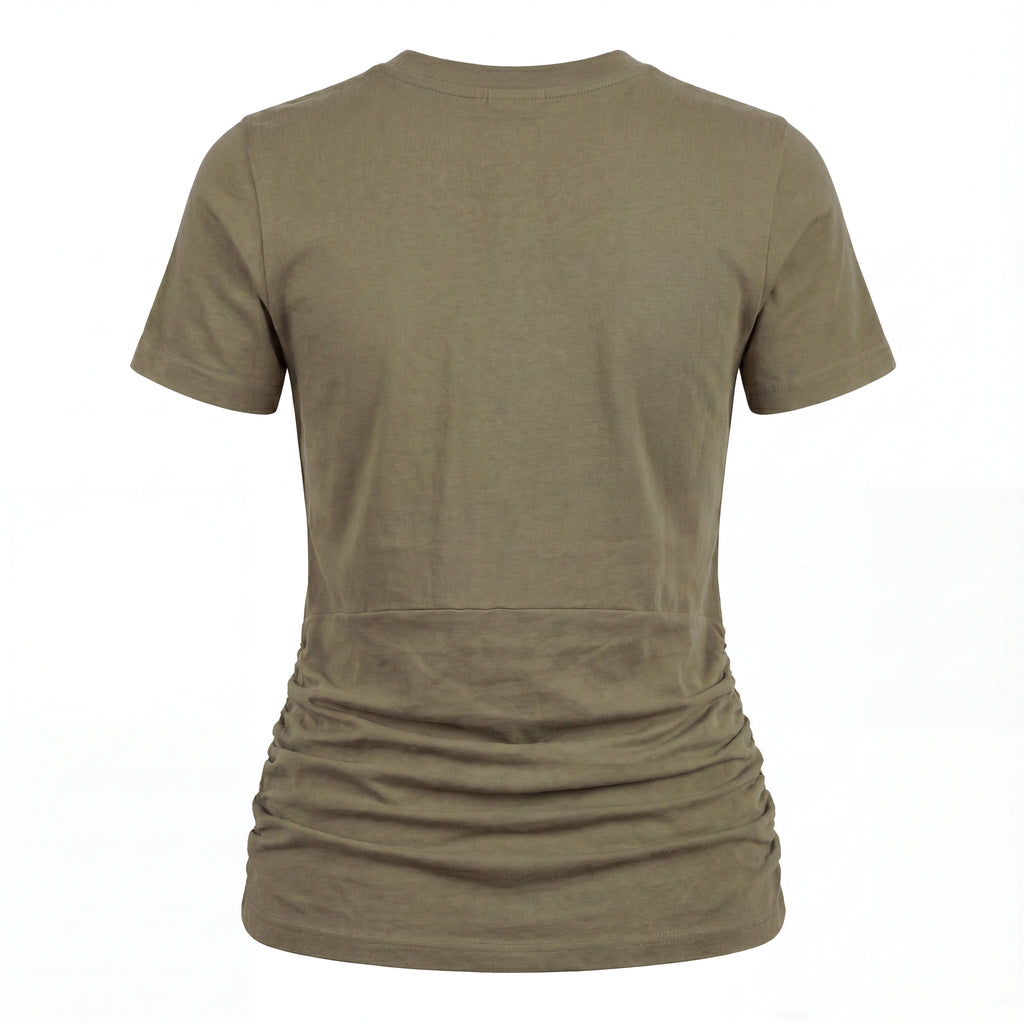 DRAPED PEASANT T-SHIRT - RUNWAY PIECE