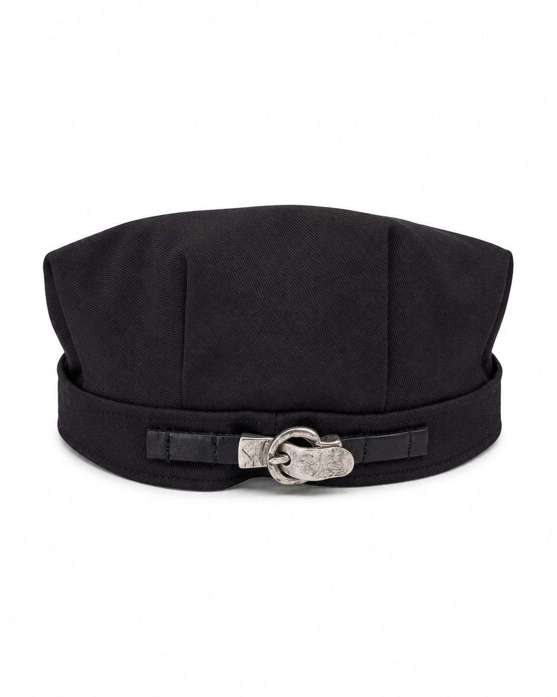 BLACK PEASANT CAP - RUNWAY PIECE AW26