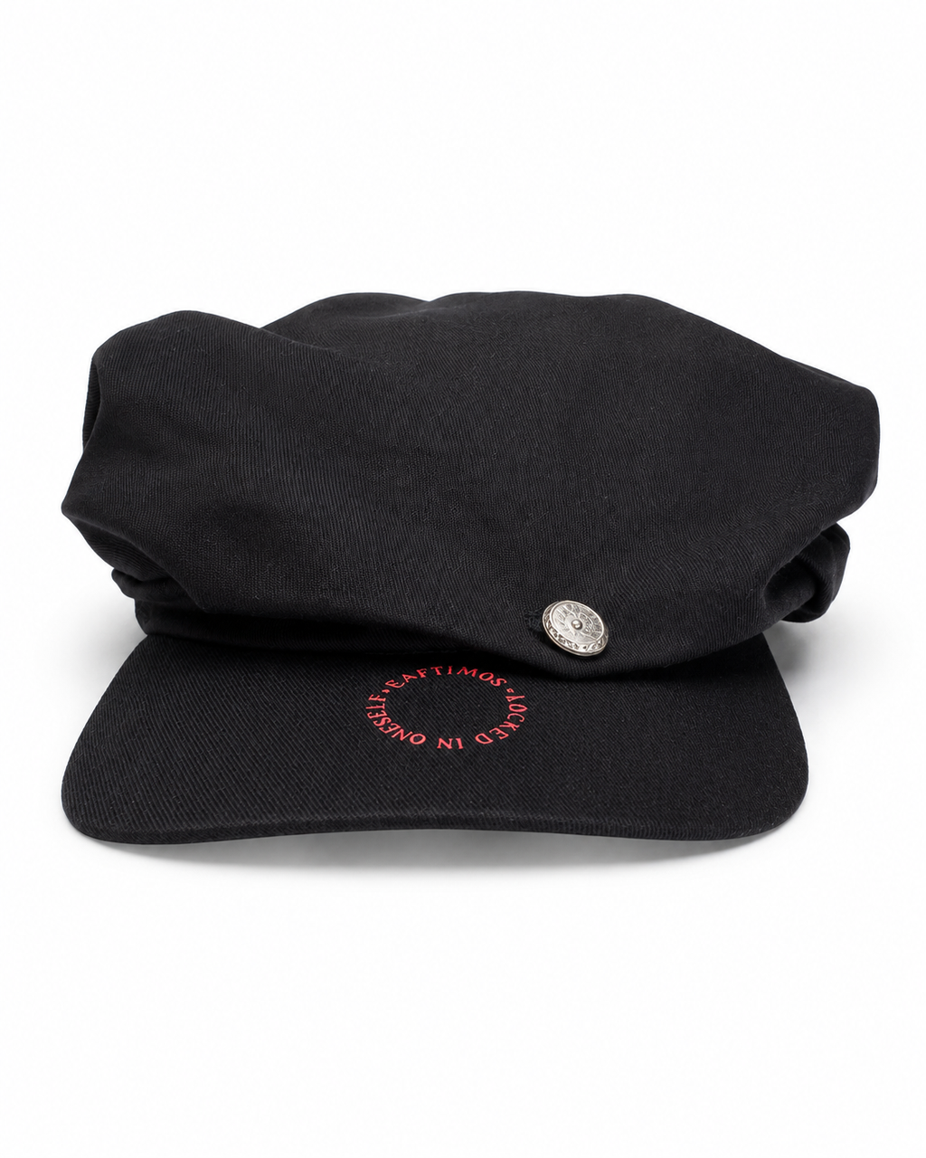 BLACK PEASANT CAP - RUNWAY PIECE AW26
