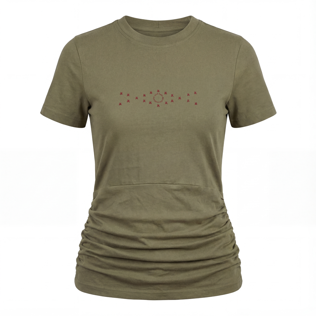 DRAPED PEASANT T-SHIRT - RUNWAY PIECE
