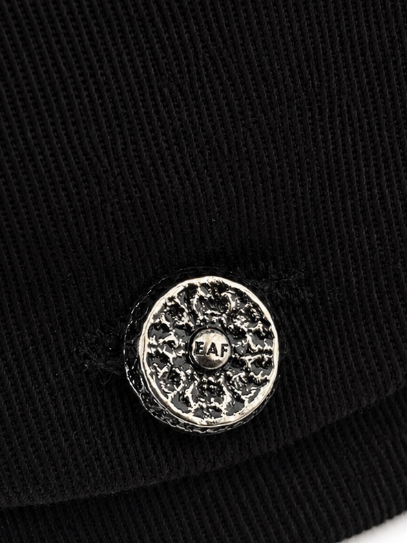 BLACK PEASANT CAP - RUNWAY PIECE AW26