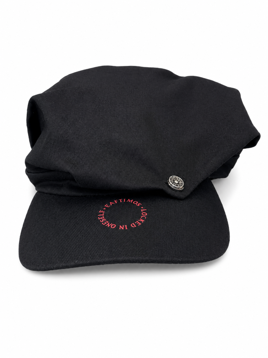 BLACK PEASANT CAP - RUNWAY PIECE AW26